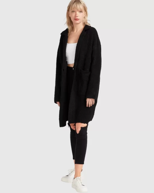 Belle & Bloom Days Go By Sustainable Blazer Cardigan - Black Sale