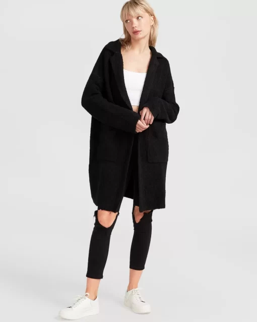 Belle & Bloom Days Go By Sustainable Blazer Cardigan - Black Sale