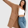 Belle & Bloom Days Go By Sustainable Blazer Cardigan - Camel Cheap