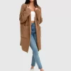 Belle & Bloom Days Go By Sustainable Blazer Cardigan - Camel Cheap