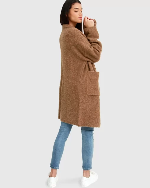 Belle & Bloom Days Go By Sustainable Blazer Cardigan - Camel Cheap