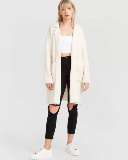 Belle & Bloom Days Go By Sustainable Blazer Cardigan - Cream Cheap