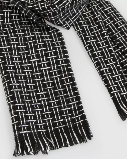 Belle & Bloom Downtown Textured Scarf - Black Fashion