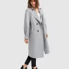 Belle & Bloom Dream Lover Loose Fit Wool Blend Coat - Grey Discount