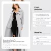 Belle & Bloom Dream Lover Loose Fit Wool Blend Coat - Grey Discount