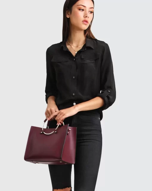 Belle & Bloom Eclipse Rolled Sleeve Blouse - Black Hot