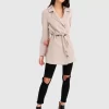 Belle & Bloom Electric Feel Drawstring Coat - Sand Best Sale