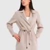 Belle & Bloom Electric Feel Drawstring Coat - Sand Best Sale