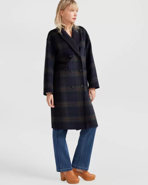 Belle & Bloom Empire State Of Mind Collared Coat - French Navy Discount