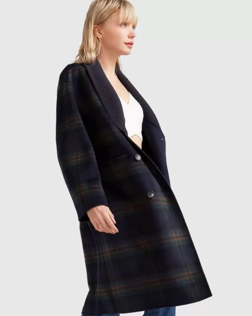 Belle & Bloom Empire State Of Mind Collared Coat - French Navy Discount