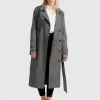 Belle & Bloom Empirical City Trench Coat - Washed Black Discount