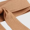 Belle & Bloom Escalate Perforated Leather Belt - Brown New