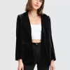 Belle & Bloom Eternity Velvet Blazer - Black Cheap