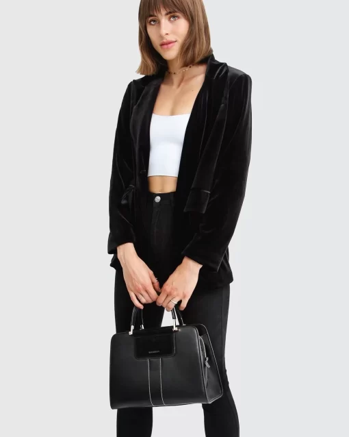 Belle & Bloom Eternity Velvet Blazer - Black Cheap