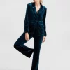 Belle & Bloom Eternity Velvet Blazer - Dark Teal Cheap