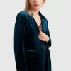 Belle & Bloom Eternity Velvet Blazer - Dark Teal Cheap