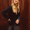 Belle & Bloom Eternity Velvet Blazer - Dark Teal Cheap