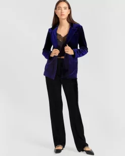 Belle & Bloom Eternity Velvet Blazer - Royal Blue Store