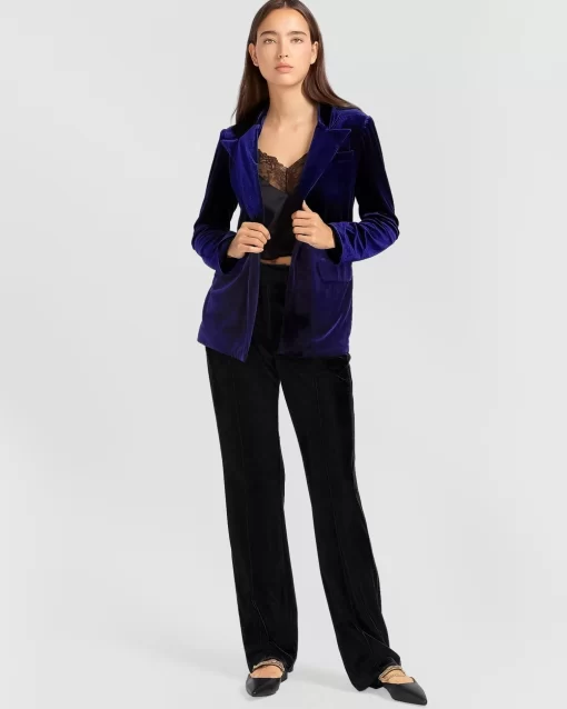 Belle & Bloom Eternity Velvet Blazer - Royal Blue Discount