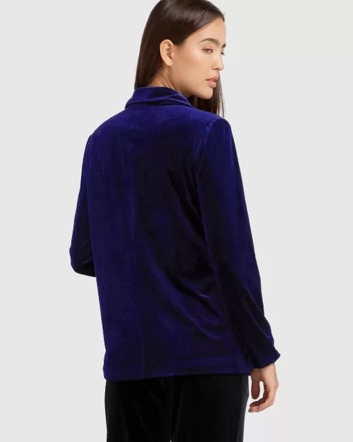 Belle & Bloom Eternity Velvet Blazer - Royal Blue Store