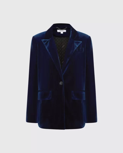 Belle & Bloom Eternity Velvet Blazer - Royal Blue Store