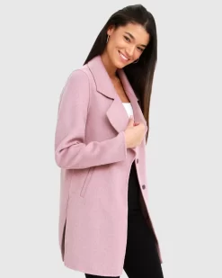 Belle & Bloom Ex-Boyfriend Wool Blend Oversized Jacket - Lilac Cheap