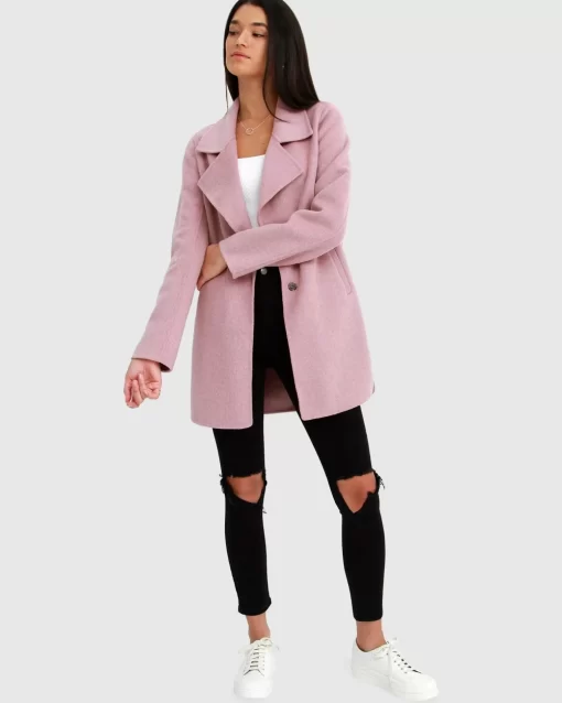 Belle & Bloom Ex-Boyfriend Wool Blend Oversized Jacket - Lilac Cheap