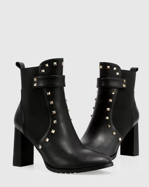 Belle & Bloom Fast Lane Studded Boot - Black Flash Sale