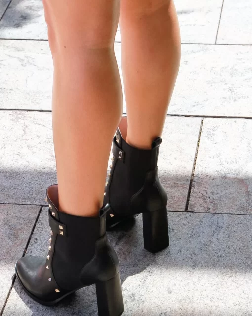 Belle & Bloom Fast Lane Studded Boot - Black Flash Sale