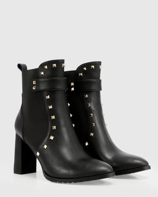 Belle & Bloom Fast Lane Studded Boot - Black Flash Sale