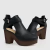 Belle & Bloom Fearless Clog Ankle Boot - Black/Chocolate Store