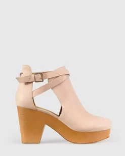 Belle & Bloom Fearless Clog Ankle Boot - Blush Sale