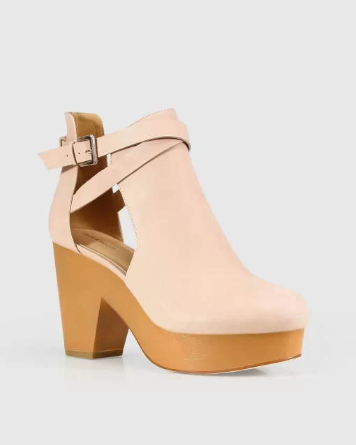 Belle & Bloom Fearless Clog Ankle Boot - Blush Sale