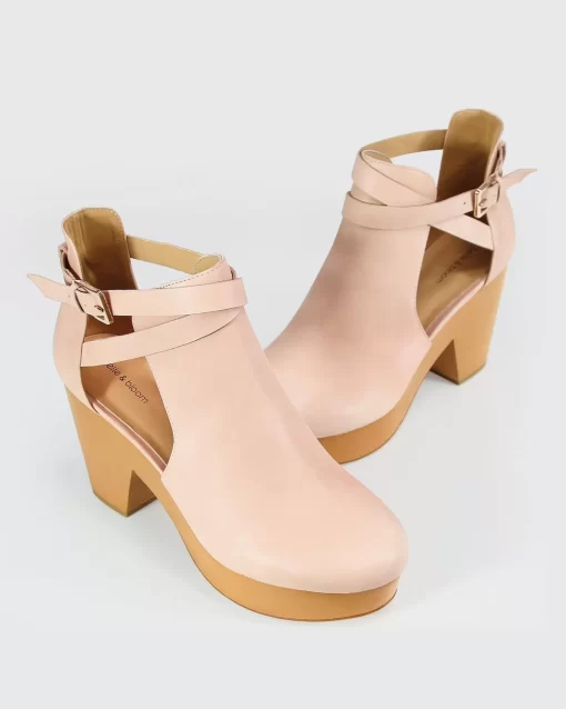 Belle & Bloom Fearless Clog Ankle Boot - Blush Sale