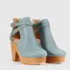 Belle & Bloom Fearless Clog Ankle Boot - Stonewash Blue Outlet