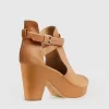 Belle & Bloom Fearless Clog Ankle Boot - Tan Sale