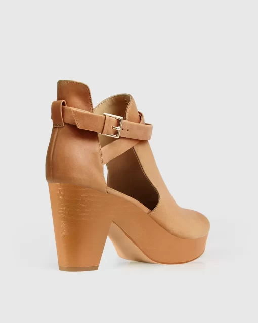 Belle & Bloom Fearless Clog Ankle Boot - Tan Sale