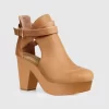 Belle & Bloom Fearless Clog Ankle Boot - Tan Sale