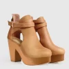 Belle & Bloom Fearless Clog Ankle Boot - Tan Sale