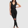 Belle & Bloom Feel For You V-Neck Top - Black Best Sale