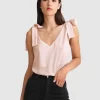 Belle & Bloom Feel For You V-Neck Top - Blush Flash Sale