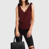 Belle & Bloom Feel For You V-Neck Top - Burgundy Hot