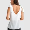 Belle & Bloom Feel For You V-Neck Top - White Fashion