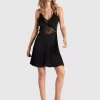 Belle & Bloom Feel It Still Lace Trim Mini Dress - Black Best