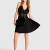 Belle & Bloom Feel It Still Lace Trim Mini Dress - Black Best