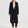 Belle & Bloom Front Runner Belted Coat - Navy Cheap