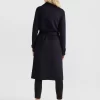 Belle & Bloom Front Runner Belted Coat - Navy Cheap