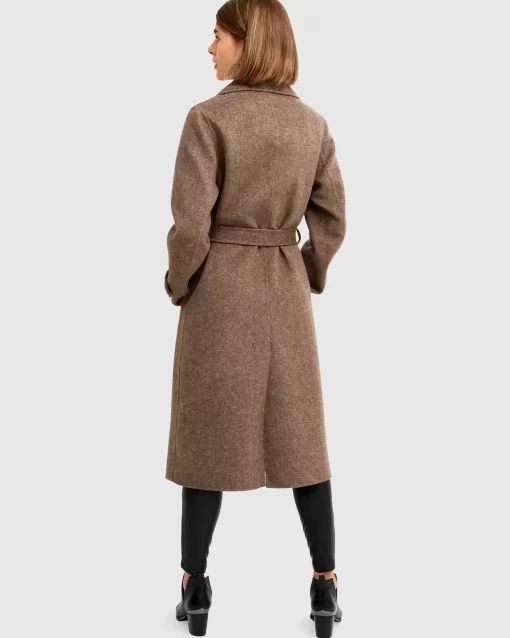 Belle & Bloom Front Runner Belted Coat - Walnut Hot