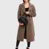 Belle & Bloom Front Runner Belted Coat - Walnut New