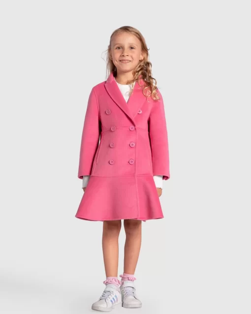 Belle & Bloom Good Manners Wool Blend Fitted Coat - Pink Sale